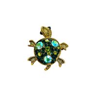 Fashion Tortoise Alloy Plating Artificial Gemstones Women's Brooches main image 2