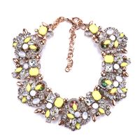 Mode Fleur Cristal Artificiel Alliage Placage Strass Femmes Collier main image 6