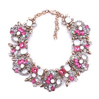 Mode Fleur Cristal Artificiel Alliage Placage Strass Femmes Collier sku image 8