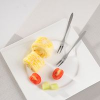 Casual Solid Color Stainless Steel Fruit Fork 1 Piece sku image 1