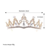 Baroque  Alloy Rhinestone Pearl Crown sku image 1