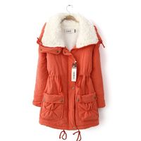 Women's Fashion Solid Color Single Breasted Coat Cotton Clothes main image 2