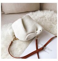 Women's Mini Plush Solid Color Cute Zipper Crossbody Bag main image 3