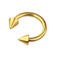 Simple Style C Shape Stainless Steel Plating Nose Studs sku image 5