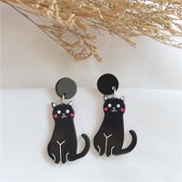 Cartoon Style Cat Arylic Printing Women's Earrings 1 Pair main image 4