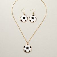 Fashion Football Alloy Enamel Unisex Necklace main image 3