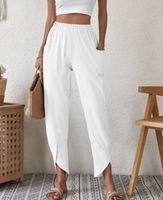Women's Daily Retro Solid Color Full Length Pocket Casual Pants main image 6