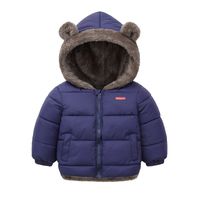 Warm Winter Fashion Animal Cartoon Solid Color Polyester Boys Outerwear sku image 13