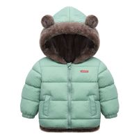 Warm Winter Fashion Animal Cartoon Solid Color Polyester Boys Outerwear sku image 17