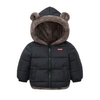 Warm Winter Fashion Animal Cartoon Solid Color Polyester Boys Outerwear sku image 8