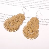 Fashion Printing Metal Stoving Varnish Women's Earrings 1 Pair sku image 4