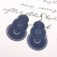 Fashion Printing Metal Stoving Varnish Women's Earrings 1 Pair sku image 5