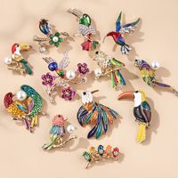 Original Design Animal Alloy Gold Plated Silver Plated Rhinestones Kid's Brooches main image 1