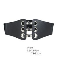 Fashion Solid Color Pu Leather Buckle Women's Leather Belts 1 Piece sku image 5