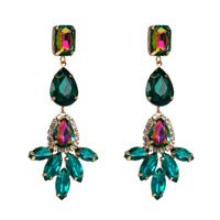 Retro Geometric Alloy Rhinestones Glass Women's Drop Earrings 1 Pair main image 4