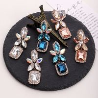 Mode Œil Alliage Incruster Strass Femmes Boucles D'oreilles 1 Paire main image 1