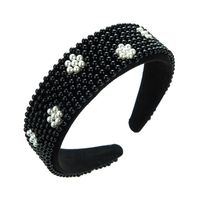 Simple Style Color Block Cloth Handmade Artificial Pearls Hair Band main image 5