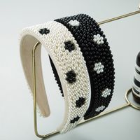Simple Style Color Block Cloth Handmade Artificial Pearls Hair Band main image 1