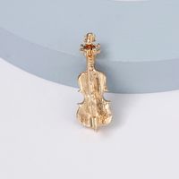 Fashion Guitar Alloy Inlay Rhinestones Women's Brooches 1 Piece main image 2