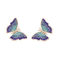Retro Mariposa Aleación Diamante De Imitación Mujeres Pendientes 1 Par main image 5