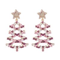 Moda Árbol De Navidad Estrella Aleación Diamante De Imitación Mujeres Pendientes De Gota 1 Par main image 5