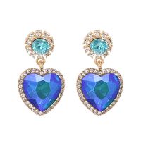 Elegant Round Heart Shape Alloy Rhinestone Women's Drop Earrings 1 Pair main image 5
