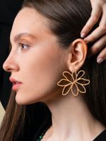 Fashion Flower Alloy Plating Women's Ear Studs 1 Pair main image 3