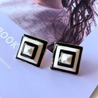 Nihaojewelry Retro Dripping Glaze Digital Geometric Shape Earrings Wholesale Jewelry sku image 3