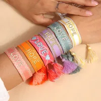 Mode Lettre Corde Tricot Femmes Bracelets 1 Pièce main image 1