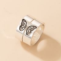 Personality Jewelry Cartoon Love Couple Ring Geometric Letter Ring Set sku image 22