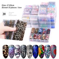 Nouvelle Beauté Des Ongles Fournitures Décalque Étoilé Ciel Papier Tibétain Coloré Laser Ongles Autocollants sku image 39