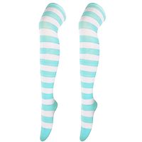 Women's Japanese Style Stripe Polyester Cotton Polyester Jacquard Socks Over The Knee Socks sku image 37