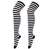 Women's Japanese Style Stripe Polyester Cotton Over The Knee Socks A Pair sku image 14