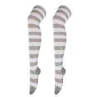 Frau Japanischer Stil Streifen Polyester Baumwolle Polyester Jacquard Socken Über Die Knie Socken sku image 3