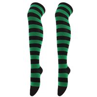 Women's Japanese Style Stripe Polyester Cotton Over The Knee Socks A Pair sku image 23