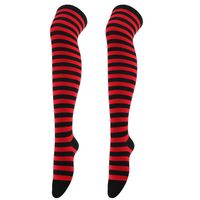 Women's Japanese Style Stripe Polyester Cotton Over The Knee Socks A Pair sku image 24