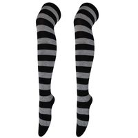 Frau Japanischer Stil Streifen Polyester Baumwolle Polyester Jacquard Socken Über Die Knie Socken sku image 4