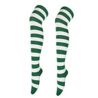 Women's Japanese Style Stripe Polyester Cotton Over The Knee Socks A Pair sku image 19