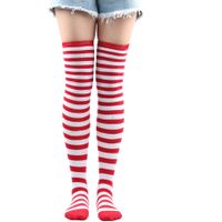 Women's Japanese Style Stripe Polyester Cotton Polyester Jacquard Socks Over The Knee Socks sku image 17