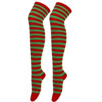 Women's Japanese Style Stripe Polyester Cotton Over The Knee Socks A Pair sku image 36