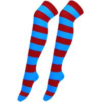 Women's Japanese Style Stripe Polyester Cotton Over The Knee Socks A Pair sku image 40