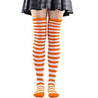 Frau Japanischer Stil Streifen Polyester Baumwolle Polyester Jacquard Socken Über Die Knie Socken sku image 27