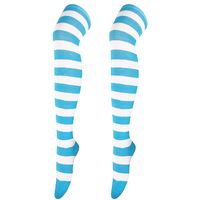 Women's Japanese Style Stripe Polyester Cotton Over The Knee Socks A Pair sku image 5