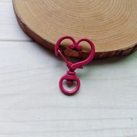 Simple Style Heart Shape Metal Paint Keychain sku image 12