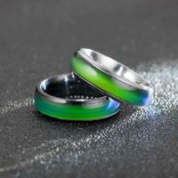 Retro Solid Color Stainless Steel Rings main image 5