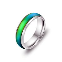 Retro Solid Color Stainless Steel Rings main image 4