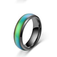 Retro Solid Color Stainless Steel Rings main image 2