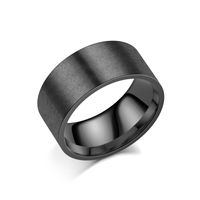 Fashion Solid Color Titanium Steel Plating Rings main image 4