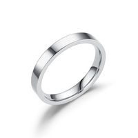 Simple Style Solid Color Titanium Steel Rings main image 2
