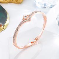 Simple Style Crown Alloy Rhinestones Women's Bangle sku image 1